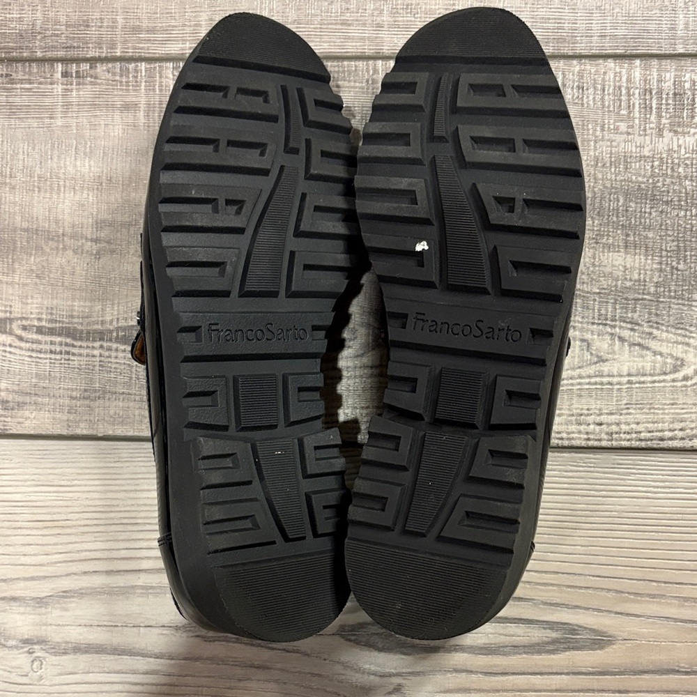 Franco Sarto Shiny Black Loafers EUC 7.5 - Picture 7 of 7
